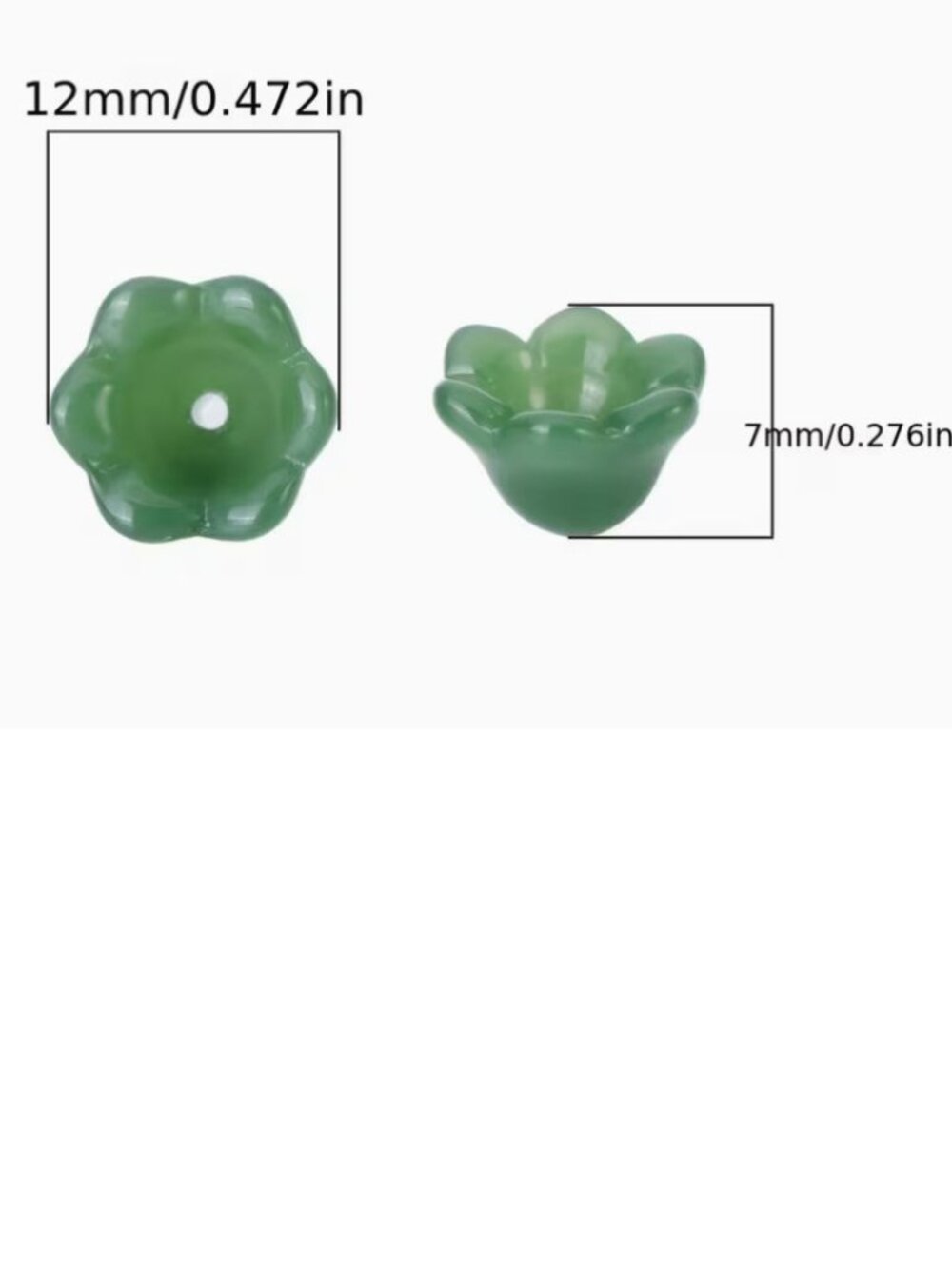 Transparent Glass Beads Gradient Lily of the Valley Beads 50pcs/pack 7*12mm - Picture 2 of 2